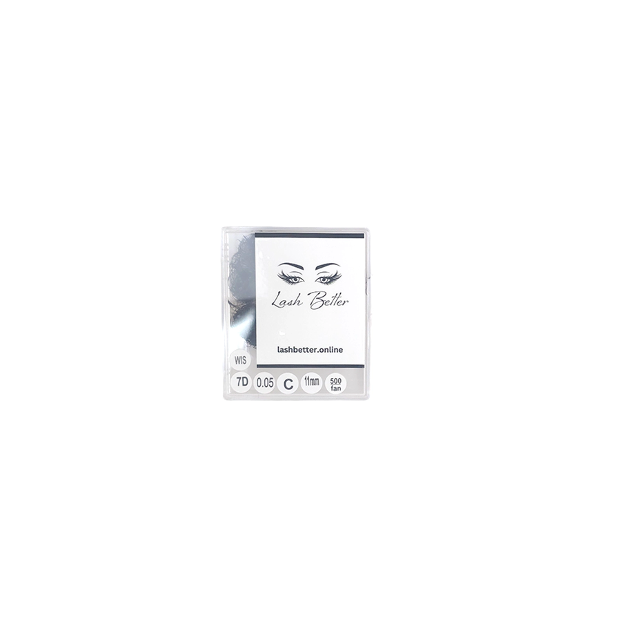Eyelash extension packaging with 'Lash Better' branding on a white background