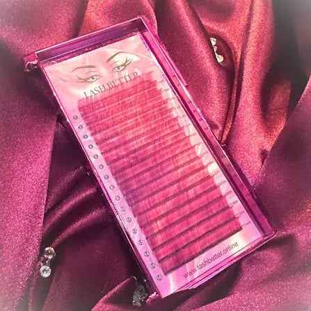 Pink-Purple Mix CC .05 Lash Extensions