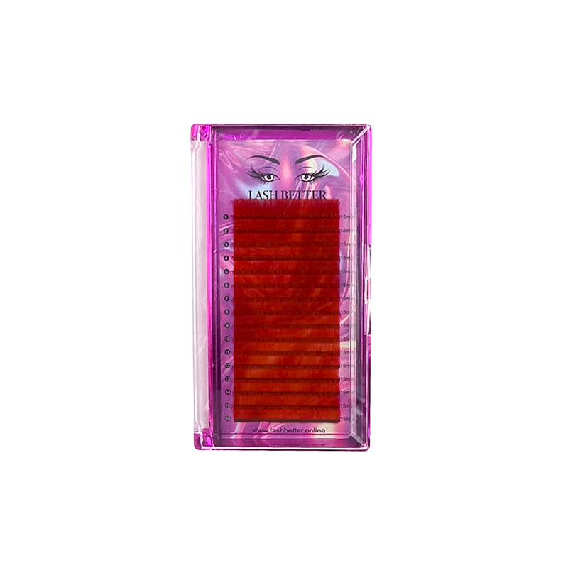 Lash Better brand eyelash extension package with pink case on a white background