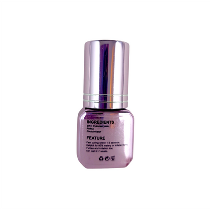 Lash Better UV Purple Glue, back of the bottle view 