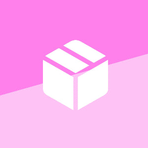 White geometric cube on a pink background