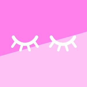 White eyelashes on a pink background