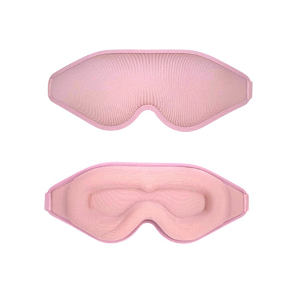 Front and back view of a pink lash prep eye mask on a white background