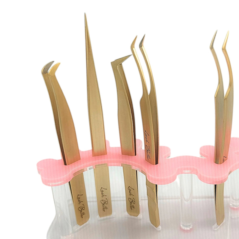 Professional lash tweezer holder for organized lash tools by Lash Better
