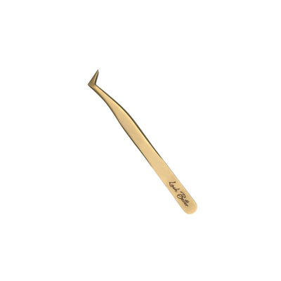 Lash Better Gold Lash Tweezers ST-01 on a white background