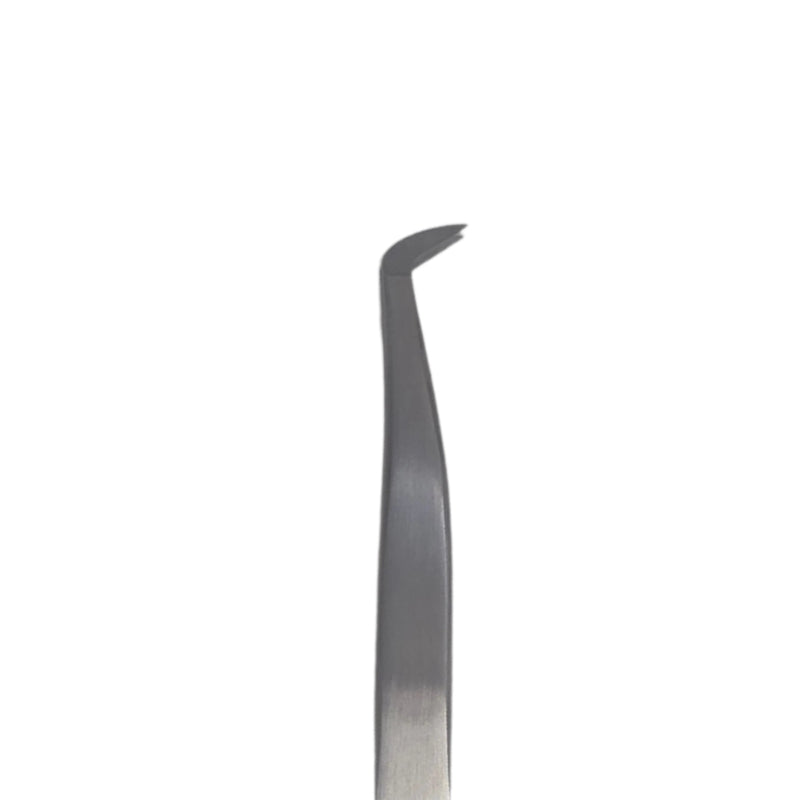 Tip view of Stainless steel lash tweezers ST-01 for precision lash isolation by Lash Better